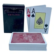 Poker karte SkyLine 100% plastic, jumbo index, rdeče
