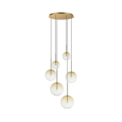 Ideal Lux - LED Lestenec na vrvici EQUINOXE 6xG4/2W/230V pr. 65 cm medenina/dimna