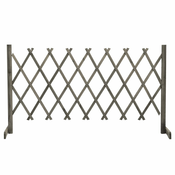 vidaXL Vrtna mrežasta ograja siva 150x80 cm trden les jelke
