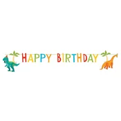 Procos Transparent Happy Birthday - Dino zabava 200 cm