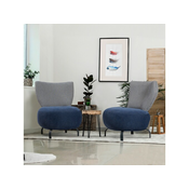 Atelier Del Sofa Stolica s naslonom Set Loli Set-Tamno plava