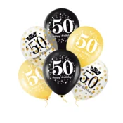 Komplet balonov Happy Birthday modra srebrna 102 kos