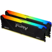 Kingston 16GB 3200MT/s DDR4 CL16 DIMM (Kit of 2) FURY Beast RGB pomnilnik - KF432C16BB2AK2/16