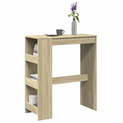 vidaXL Barska miza s policami sonoma hrast 90x40x103,5 cm inž. les