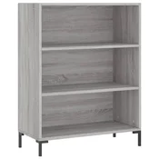 Vidaxl Knjižna omara siva sonoma 69,5x32,5x90 cm inženirski les