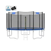 Songmics Trampolin okrogel trampolin z varnostno mrežo 244 cm modra