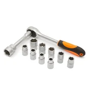 12 delni set nasadnih ključev 10 – 24 mm z dvosmerno ragljo 1/2” in podaljškom