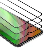 Cadorabo CADORABO Oppo A12 - Zaščitna folija v transparentno s čarno - 3-pack Kaljeno steklo za zaščito zaslona s trdoto 9H in 3D dotikom, (20548235)
