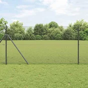 vidaXL vidaXL Ograja z varjeno žico Siva 1.4 x 25 m Jeklo, (5000094438)