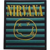 Nirvana Logo & Happy Face Stripes Našitek za šivanje