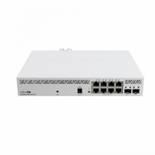 Mikrotik Cloud Smart Switch 610-8P-2S+IN with 8 x Gigabit  802.3af/at PoE-out ports, 2 x SFP+ cages, SwOS, desktop case, PSU
