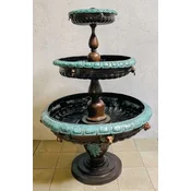 Casa Padrino luxury baroque bronze fountain bronze/turquoise A� 100 x H. 152 cm - Magnificent baroque bronze garden fountain - Baroque style garden decoration bronze fountain