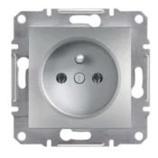 shumee 2P+PE vtičnica brez okvirja, aluminijasta EPH2800161