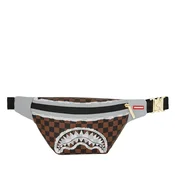 Torbica za oko struka Sprayground | Cream And Brown Tear Check Savvy Crossbody