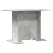 Vidaxl Jedilna miza Betonsko siva 110 x 60 x 75 cm Konstruiran les
