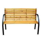 Lesena vrtna klop z naslonjalom 125 cm