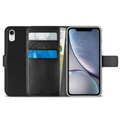 PURO Booklet wallet case - etui za iPhone XR z režo za kartico + stojalo (črna)