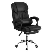eoshop Pisarniški stol ARNAUD 2 NEW, črno eko usnje, krom, nagib 90–135°