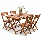 Homestar Vrtni komplet pohištva Rimini 120x575x74 cm rjave barve