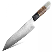 Damask kuhinjski nož Saltama - Kiritsuke / Bela KP20092