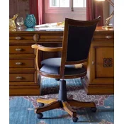 Casa Padrino luxury office chair black/brown - Height adjustable desk chair - Swivel chair with fine faux leather - Luxury office furniture - Luxury quality - Made in Italy