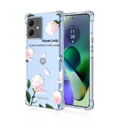 Prozoren ovitek Wildflower za Motorola Moto G54