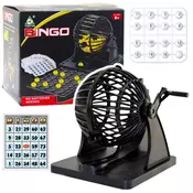 slomart Družabna igra Bingo z avtomatom za žrebanje, 80 kroglic, 20 kart