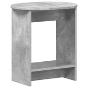 Vidaxl Stranska miza Betonsko siva 50 x 39,5 x 55 cm Inženirski les