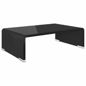 Vidaxl Stojalo za TV/ekran stekleno črno 40x25x11 cm