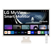 Monitor LG 32SR50F-W 32/IPS/1920x1080/60Hz/8ms GtG/HDMIx2,DP,USB/zvucnici/VESA/smart/bela