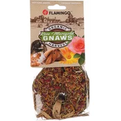 FLAMINGO Donut sijeno, poslast. za male živ, i kunice, neven/ružine latice, 65g