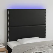 Vidaxl vidaXL Vzglavje za posteljo, črno, 90x5x118/128 cm, umetno usnje