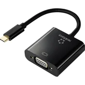 Renkforce Renkforce RF-4679564 USB-C® / VGA adapter [1x moški konektor USB-C® - 1x ženski konektor VGA] črna 10.00 cm, (20429848)