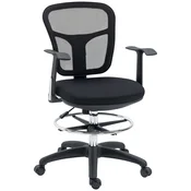 Vinsetto Vinsetto pisarniški stol mreža (100% poliester), jeklo 59D x 59Š x 95–115V cm Črna, (5000242952)