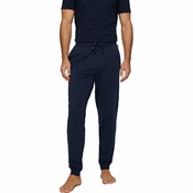 Dugi doljnji dio pidžame BOSS za muškarce, boja: tamno plava, s aplikacijom