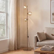 TK Lighting Stojna svetilka Lava, pesek/konjak, steklo, 151 cm, 3-žarilna, G9 - Dnevna soba/jedilnica - Sodobni - pesek, konjak