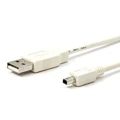 Logotip Kabel USB (2.0), USB A moški - 4-pinski moški, 1,8 m, bel, blister, MITSUMI, PRODAJA