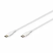 Digitus kabel USB C-C 2m 60W bel silikonski AK-300341-020-W