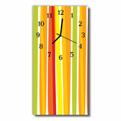 tulup.si Steklena navpična ura Grafike obarvani trakovi 30x60 cm