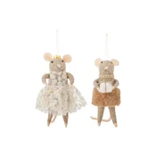 Božični okraski Bloomingville 13 x 23 x 9 cm 2-pack bež barva