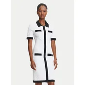 KARL LAGERFELD Pletena obleka A3W13036 Écru Slim Fit