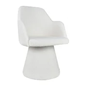 Casa Padrino luxury dining room chair with armrests white H. 85 cm - Dining room furniture