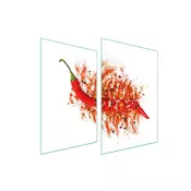 shumee ZAŠČITNA STEKLENA KROŽNIK ZA KUHINJO 2x35x52 CHILLI