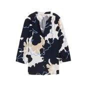 TOM TAILOR Bluza bež/mornarska/golobje modra/bela