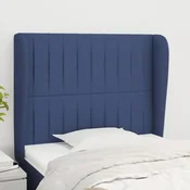 Vidaxl vidaXL Vzglavnik s krilci moder 83x23x118/128 cm blago