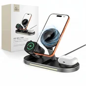 Tech-Protect A51 3u1 MagSafe bežični punjač za mobitel / Apple Watch / AirPods 25W, crni