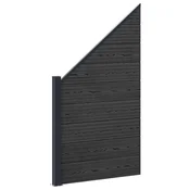 Panel ograde WPC i aluminij Crna