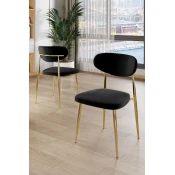 Hanah Home Set stolica Vina, 56x76x97 cm, 6 komada, Crne