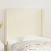 Uzglavlje s ušima krem 83x16x118/128 cm od umjetne kože