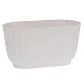 FOR VANILIJA podolgovat cvetlični lonček 27 cm BEL
